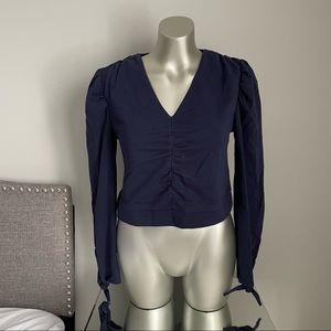 Kendall + Kylie Woman’s Long Sleeves Top Hol20-179 French Navy